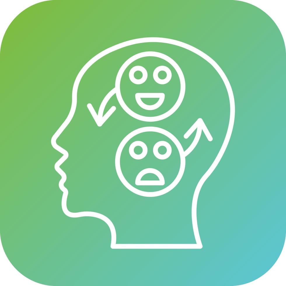 Bipolar Emotion Vector Icon Style
