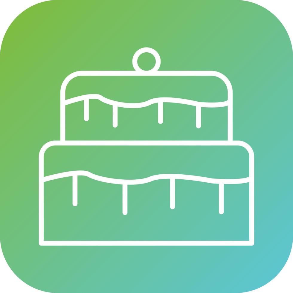 Two Layered Cake Vector Icon Style