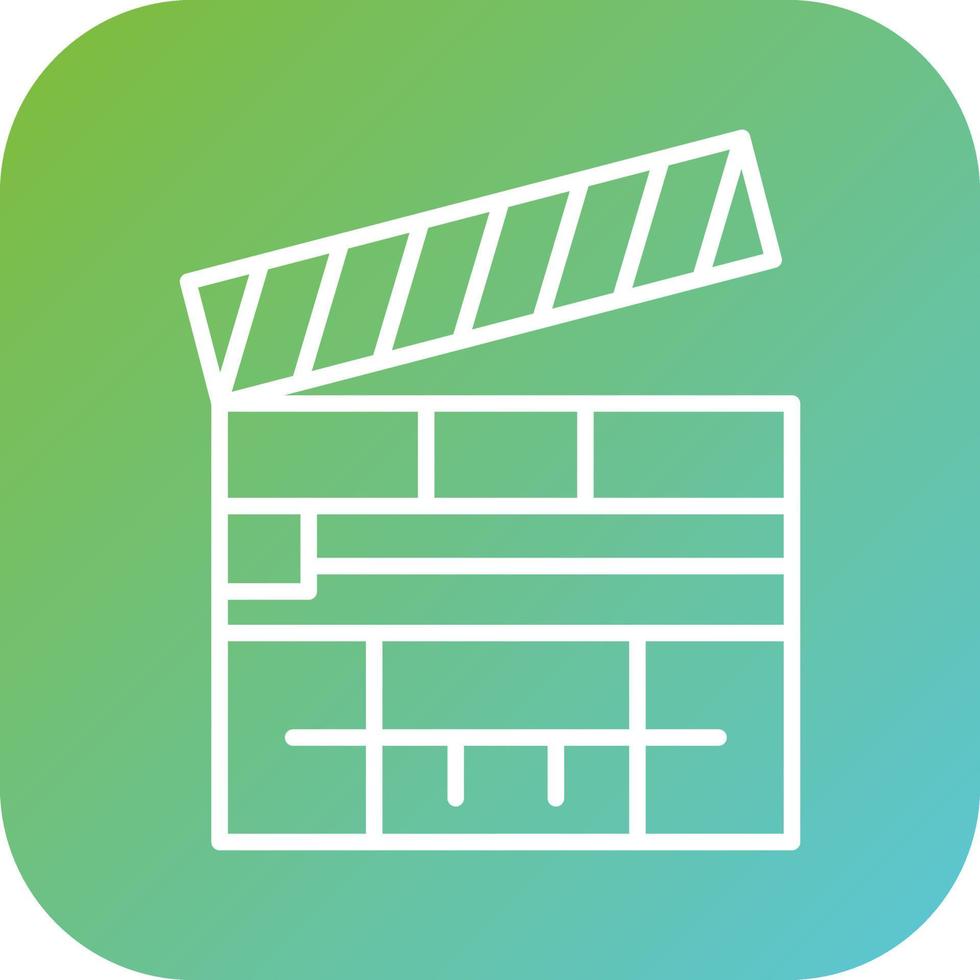 Clapperboard Vector Icon Style