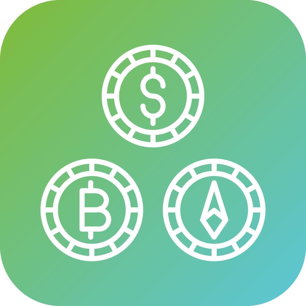 Cryptocurrency Vector Icon Style