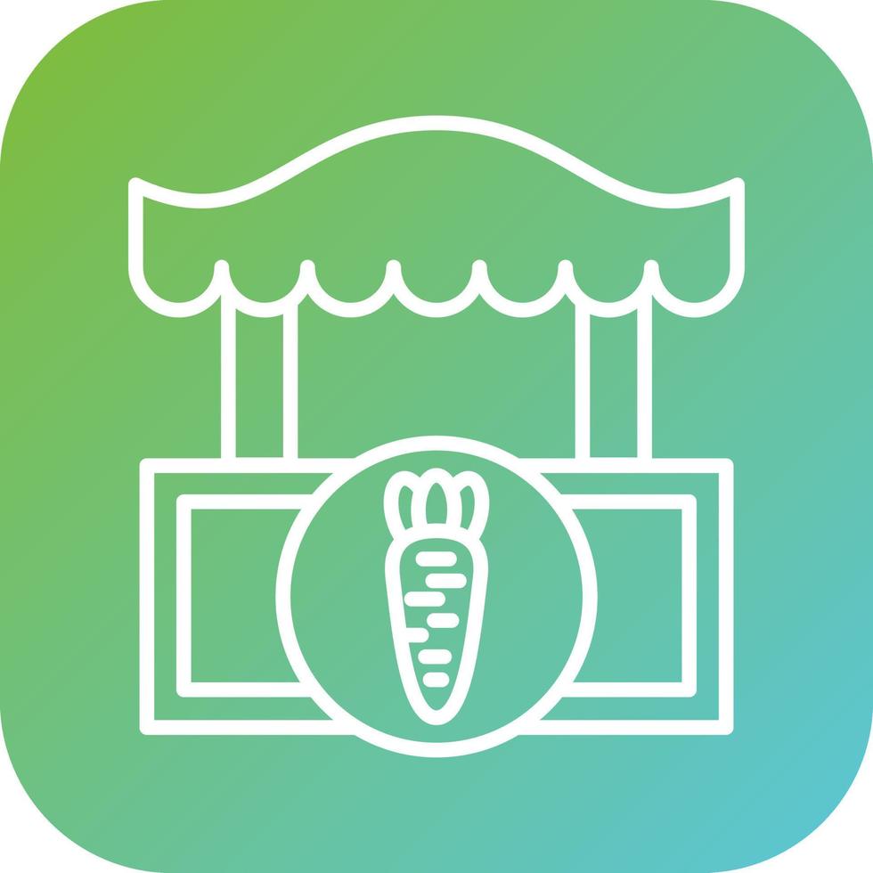 Vegetable Shop Vector Icon Style