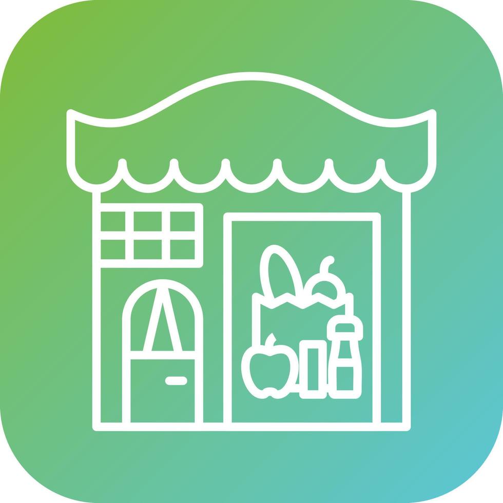 Groceries Store Vector Icon Style