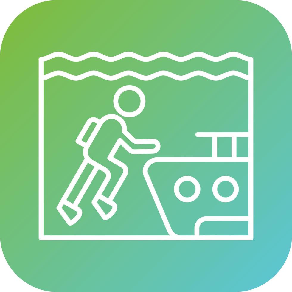 Wreck Diving Vector Icon Style