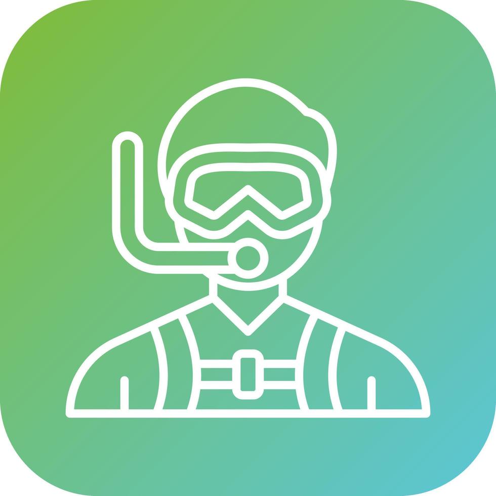 Diver Male Vector Icon Style