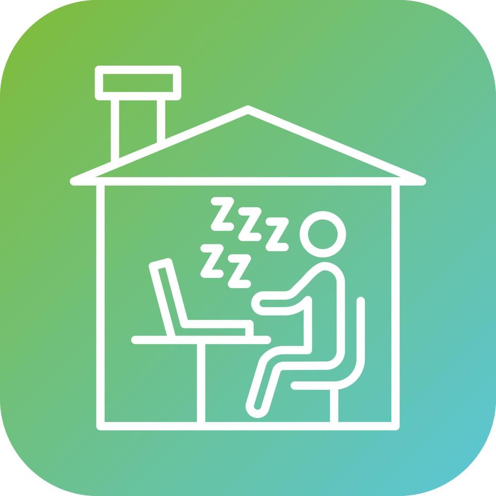 Sleepy Worker Vector Icon Style