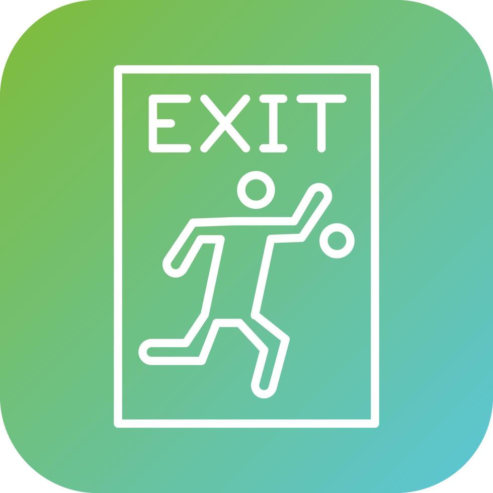 Emergency Exit Vector Icon Style