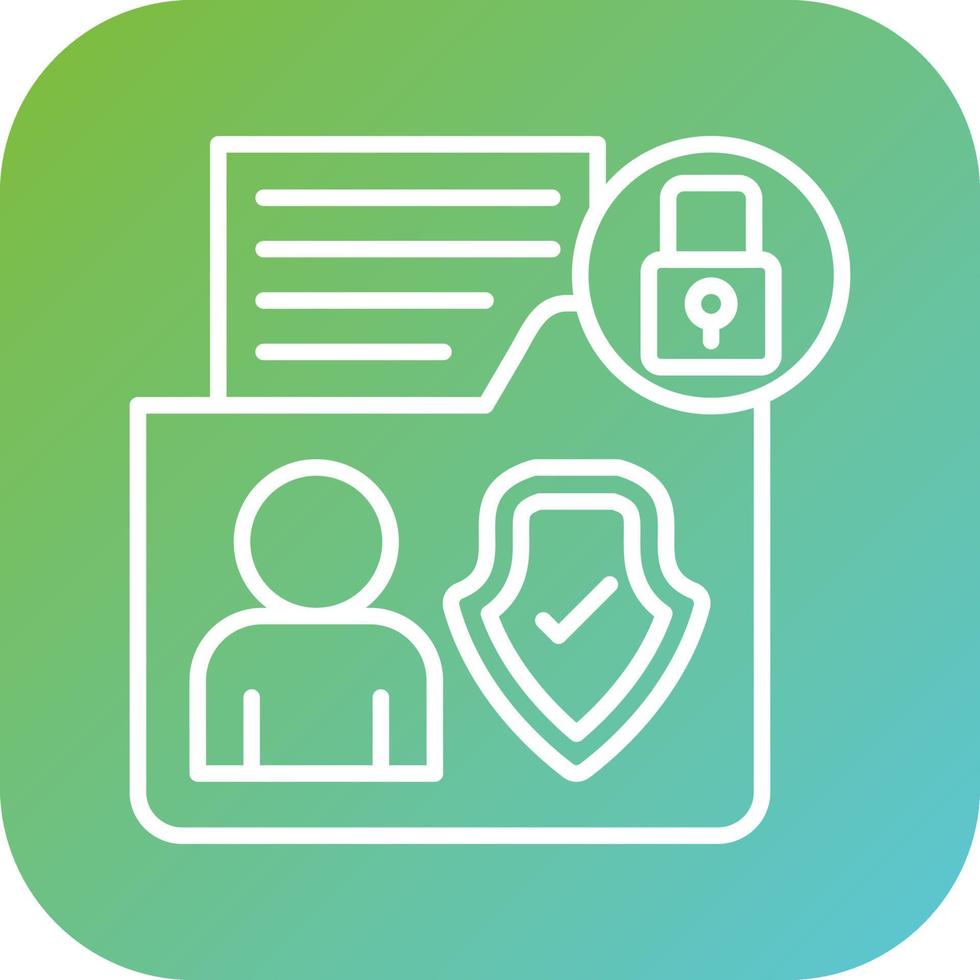 Sensitive Personal Data Vector Icon Style