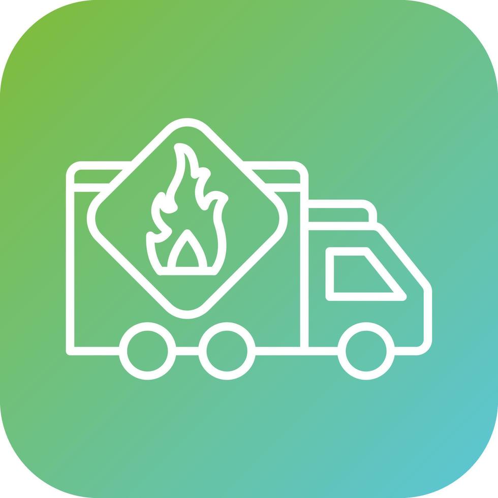 Flammable Vector Icon Style