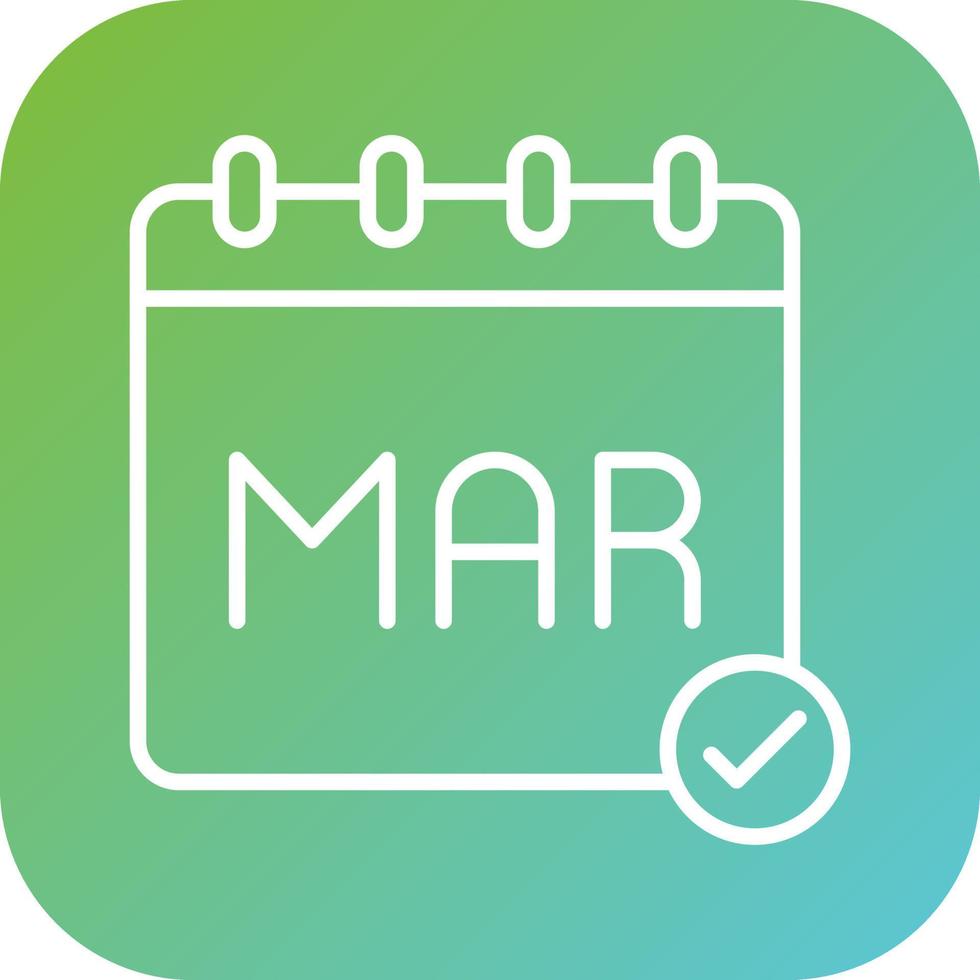 March Vector Icon Style