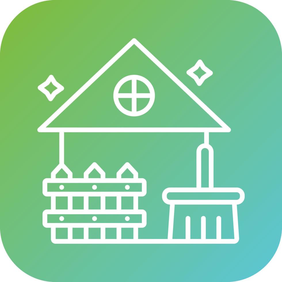 Backyard Cleaning Vector Icon Style