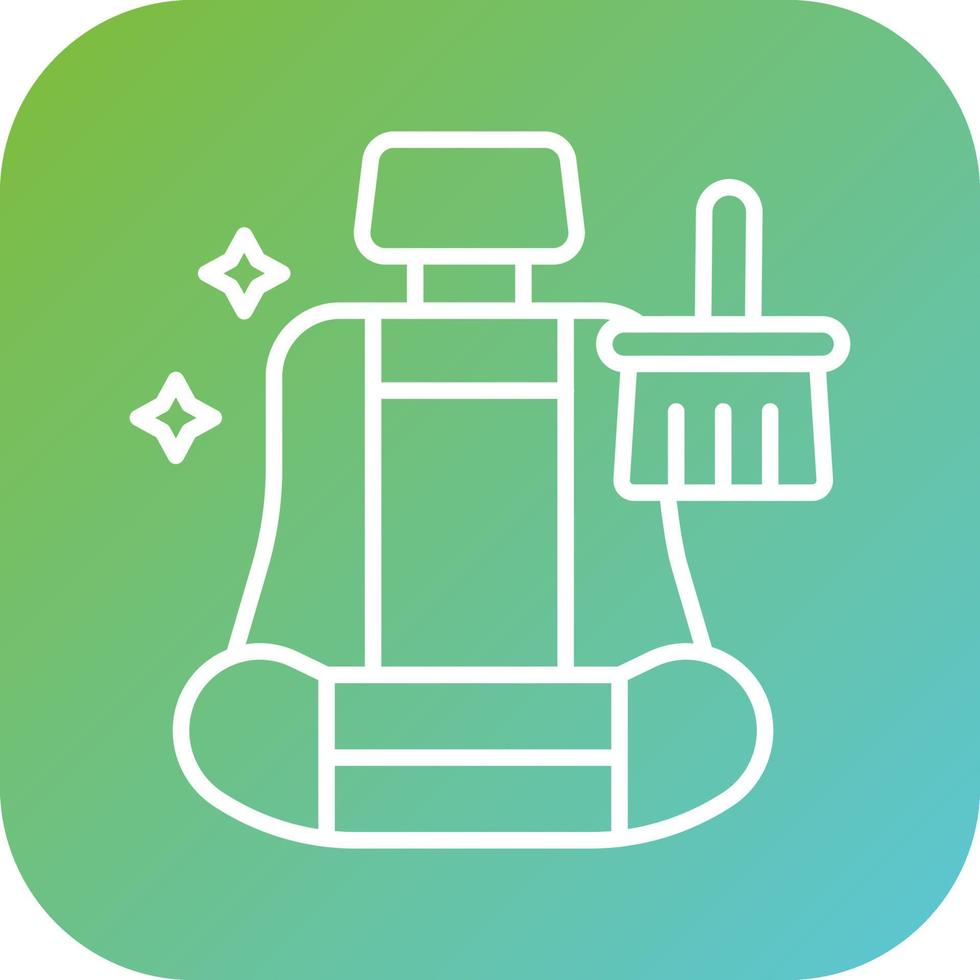 Car Seat Cleaning Vector Icon Style