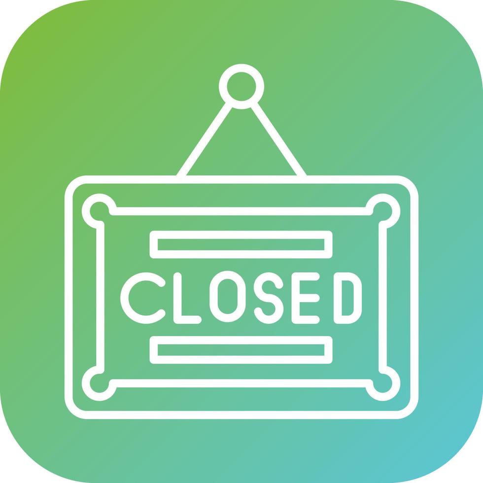 Closed Sign Vector Icon Style