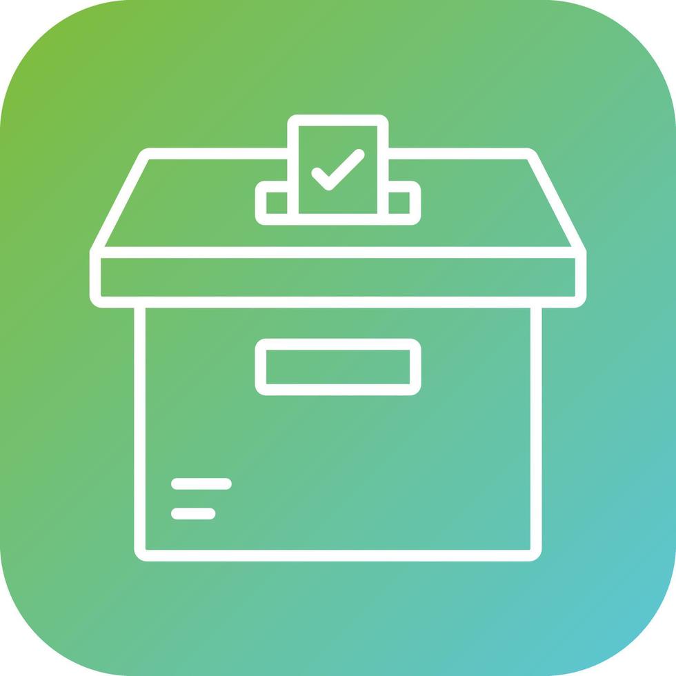 Ballot Box Vector Icon Style