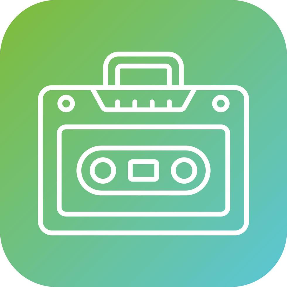 Cassette Player Vector Icon Style