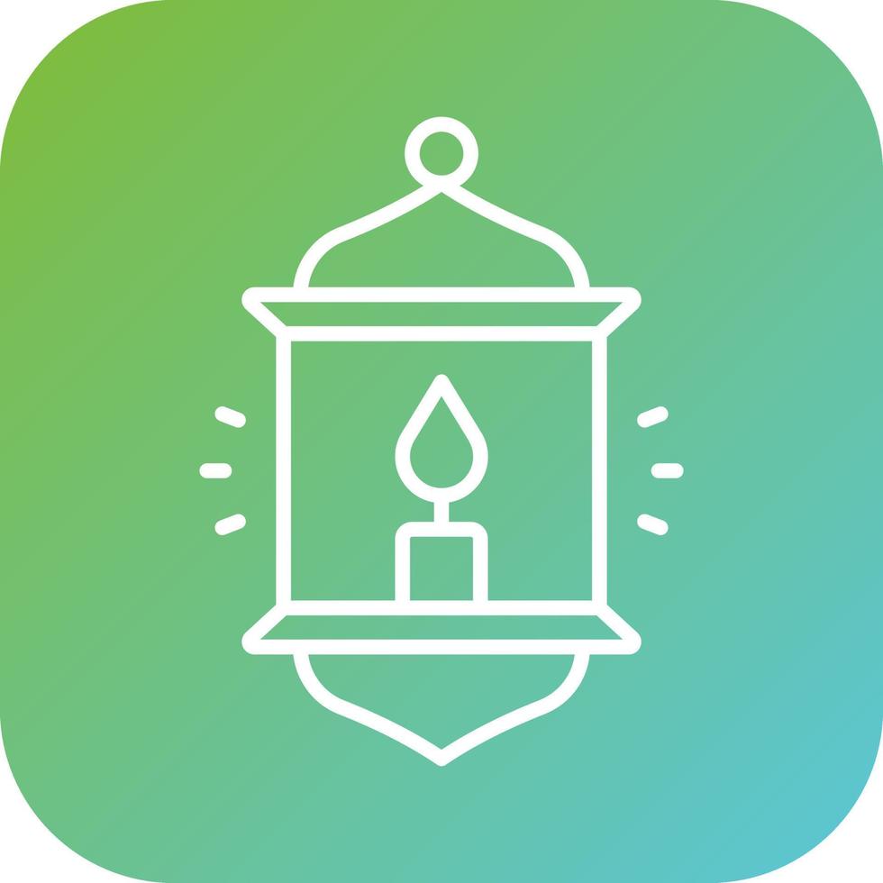 Camping Lamp Vector Icon Style