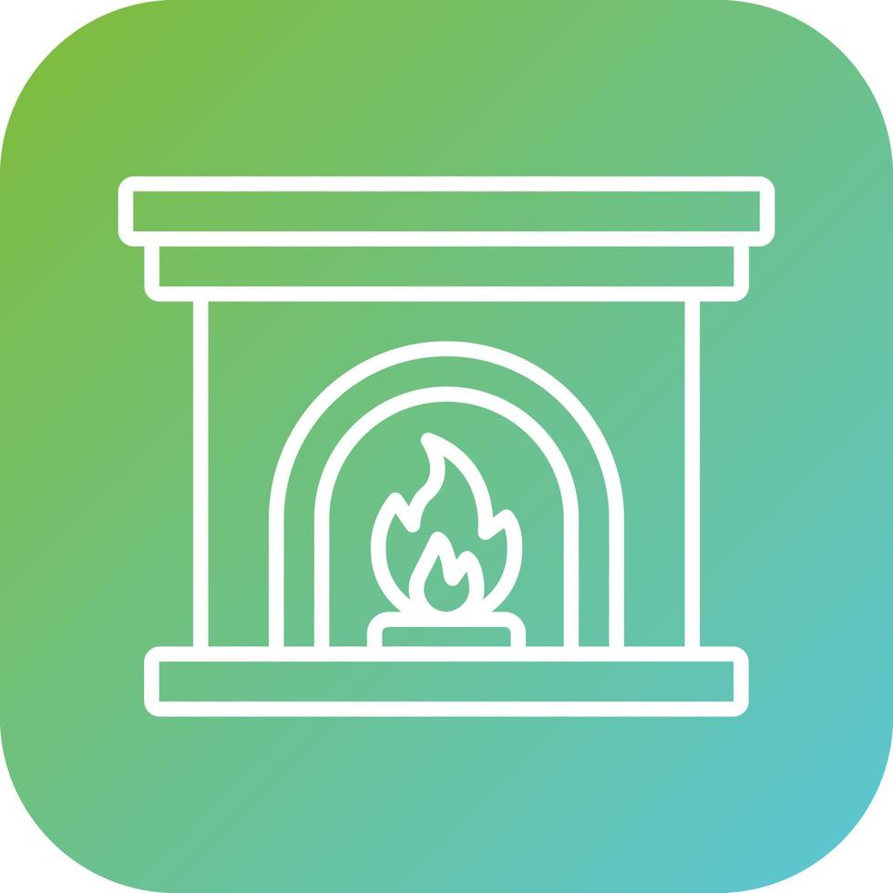 Fireplace Vector Icon Style