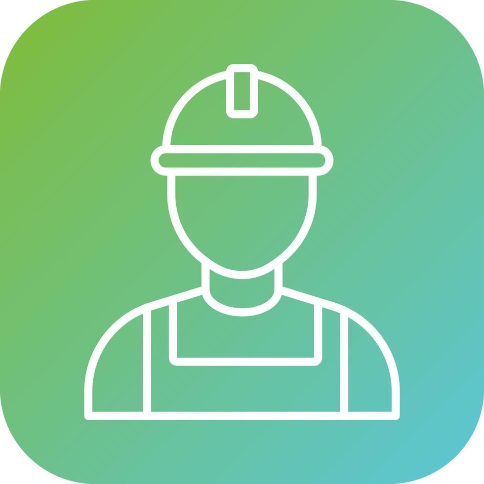 Factory Worker Man Vector Icon Style