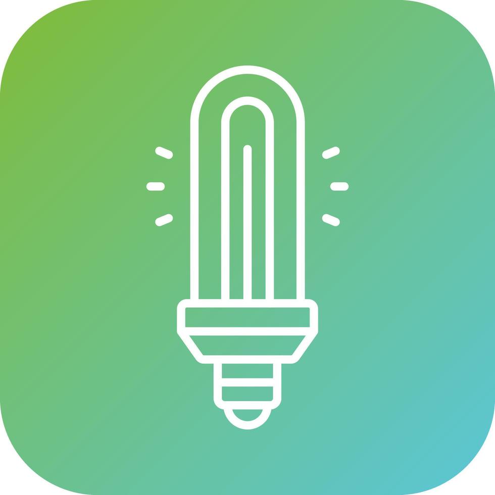 Cfl Tubular Bulb Vector Icon Style