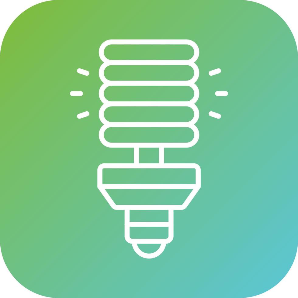 Fluorescent Lamp Vector Icon Style
