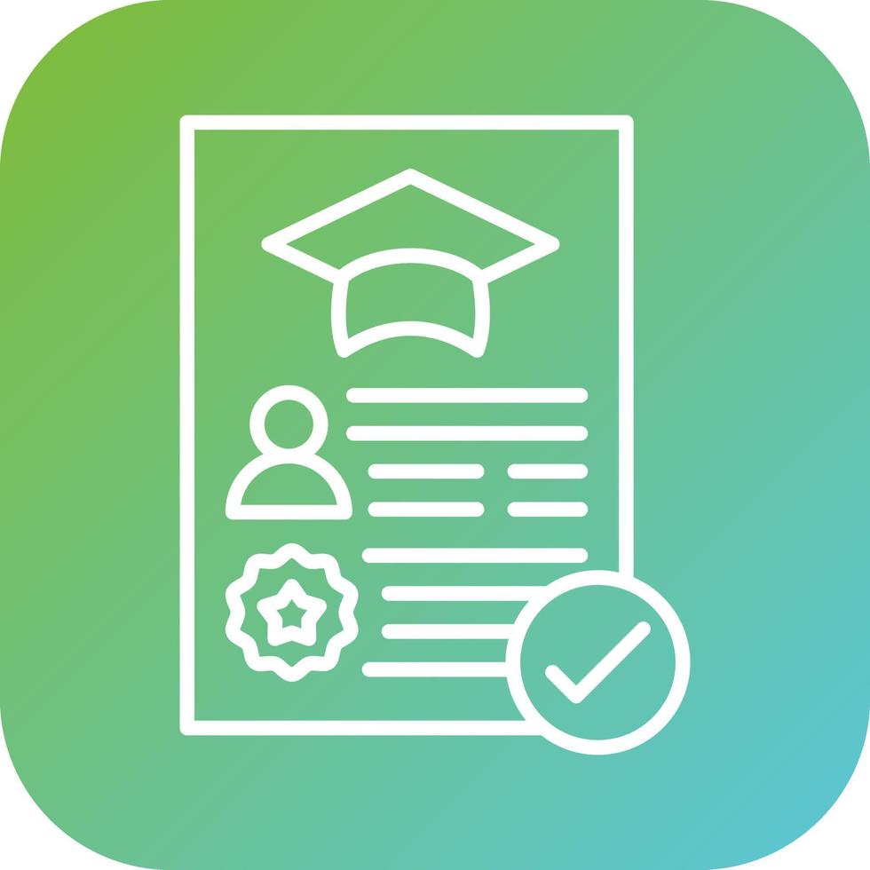 Academic Record Vector Icon Style