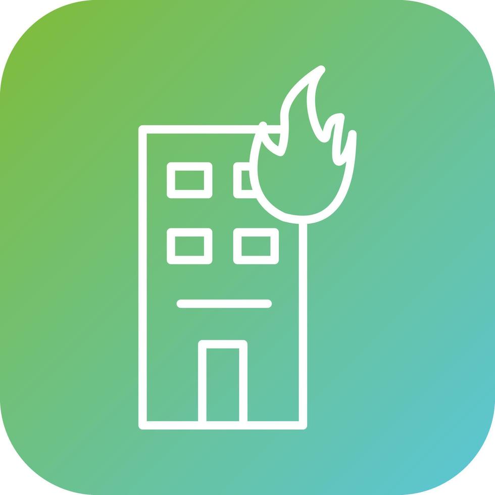 Building Fire Vector Icon Style