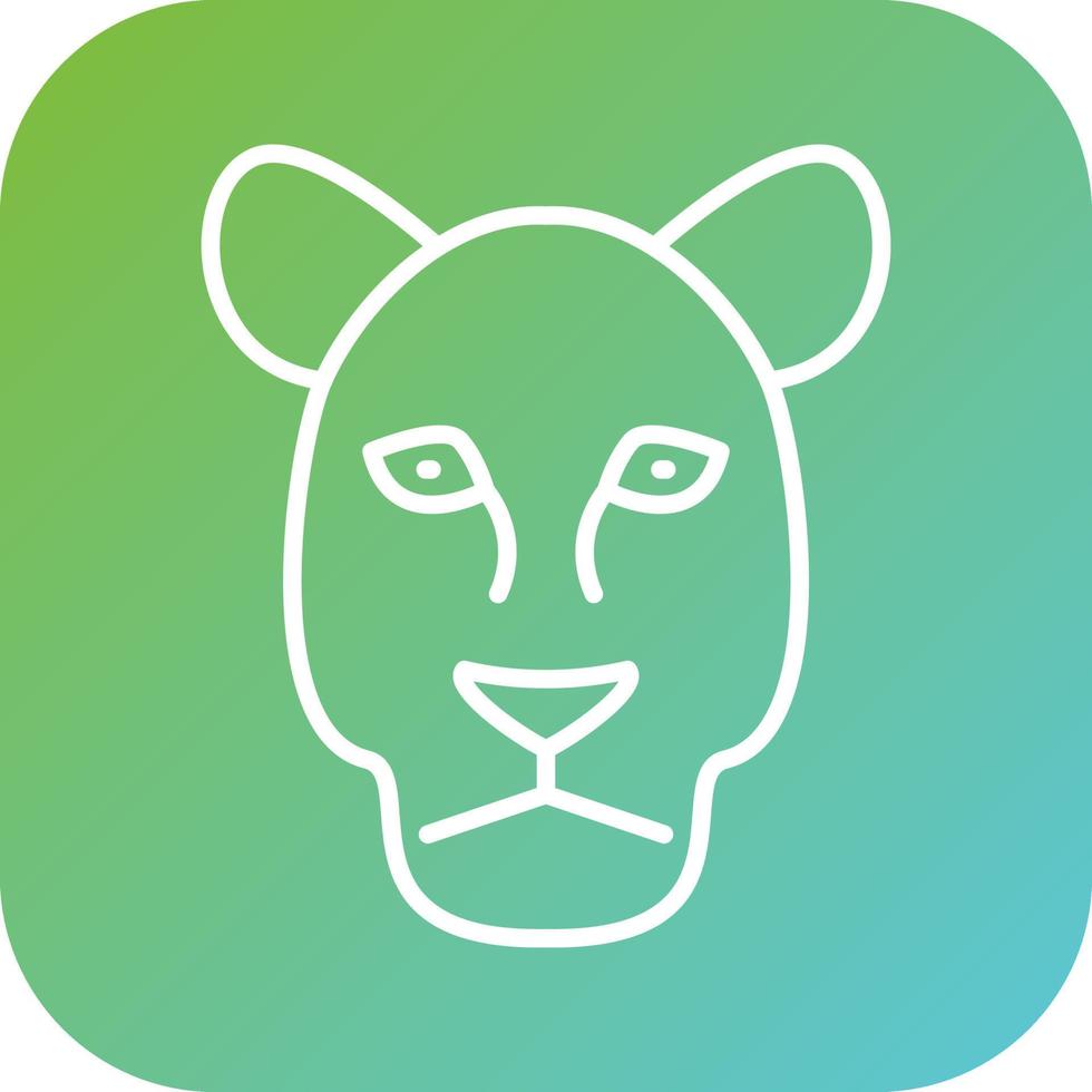 Mountain Lion Vector Icon Style