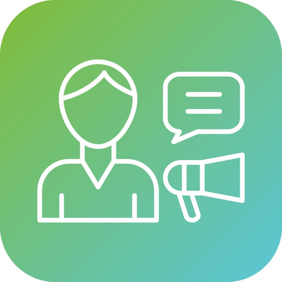 PR Specialist Male Vector Icon Style