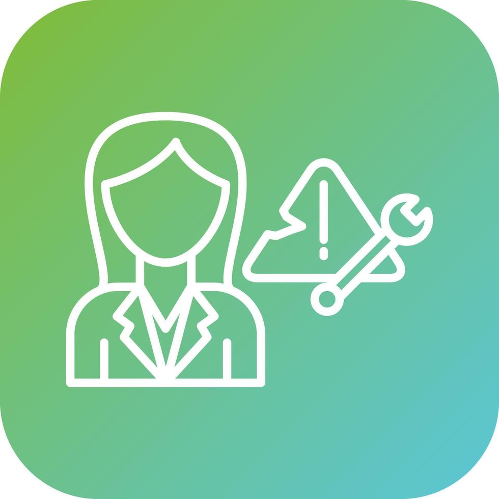 Fixer Female Vector Icon Style