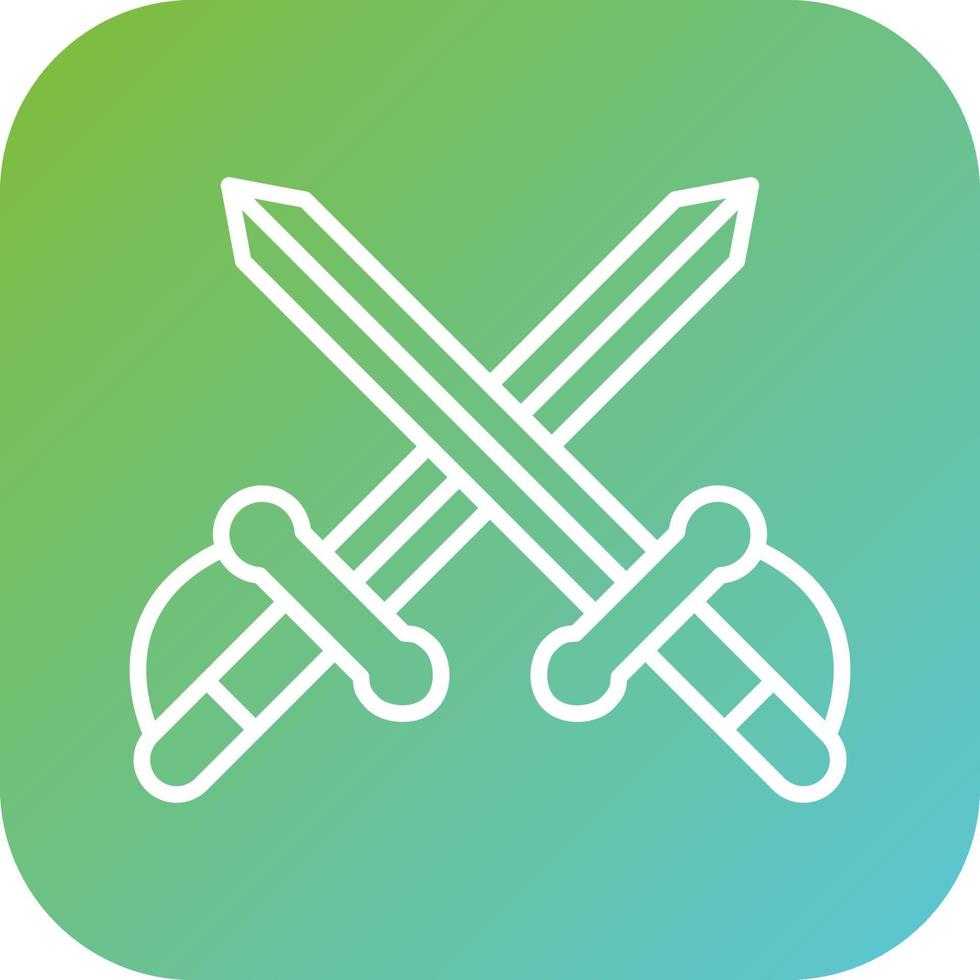 Two Swords Vector Icon Style