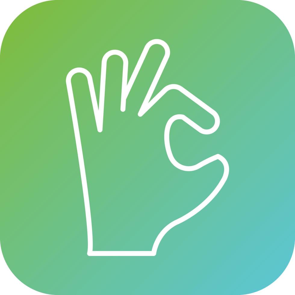 Okay Hand Sign Vector Icon Style