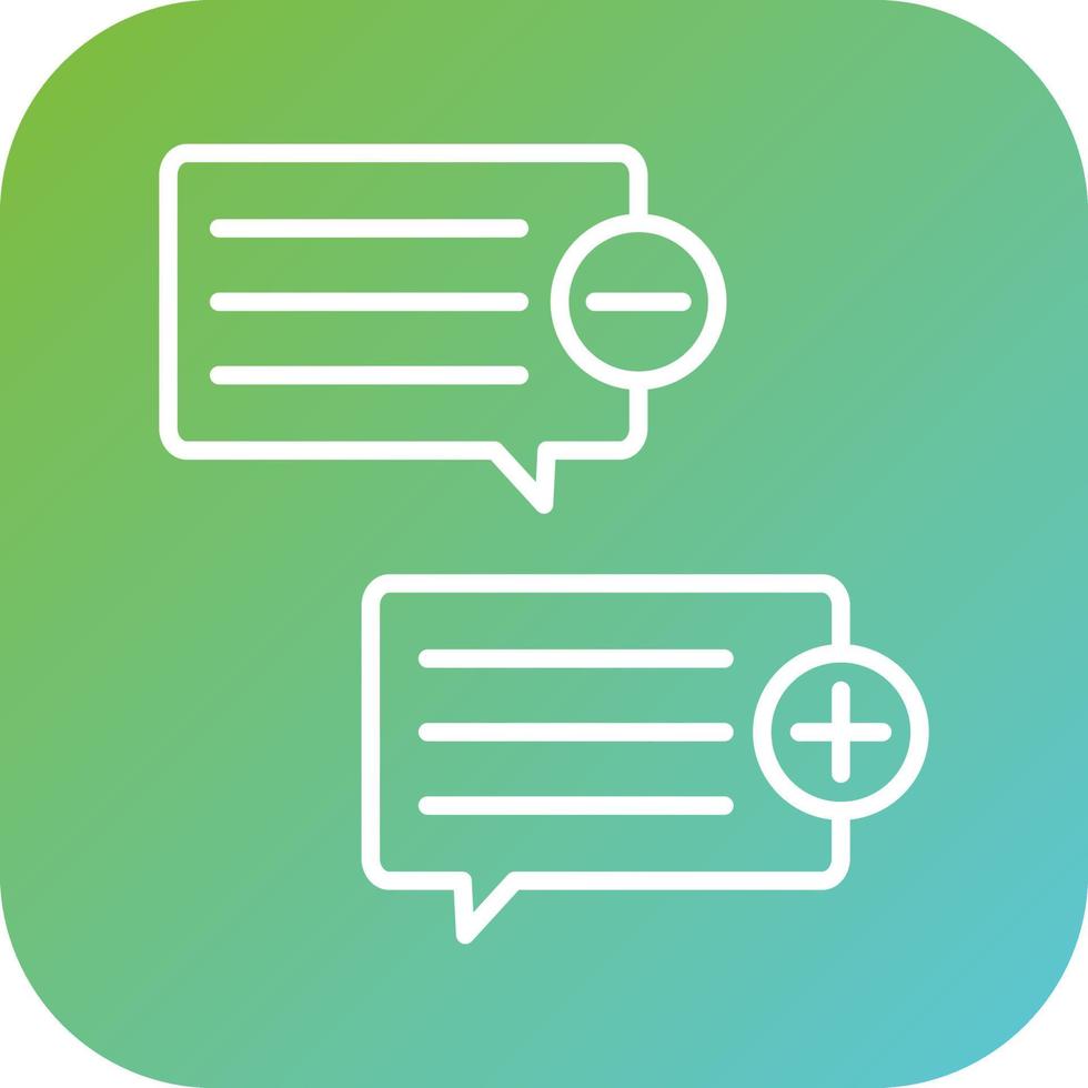 Plus And Minus Comments Vector Icon Style