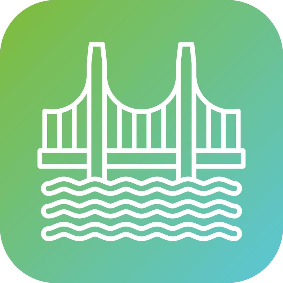 Golden Gate Bridge Vector Icon Style
