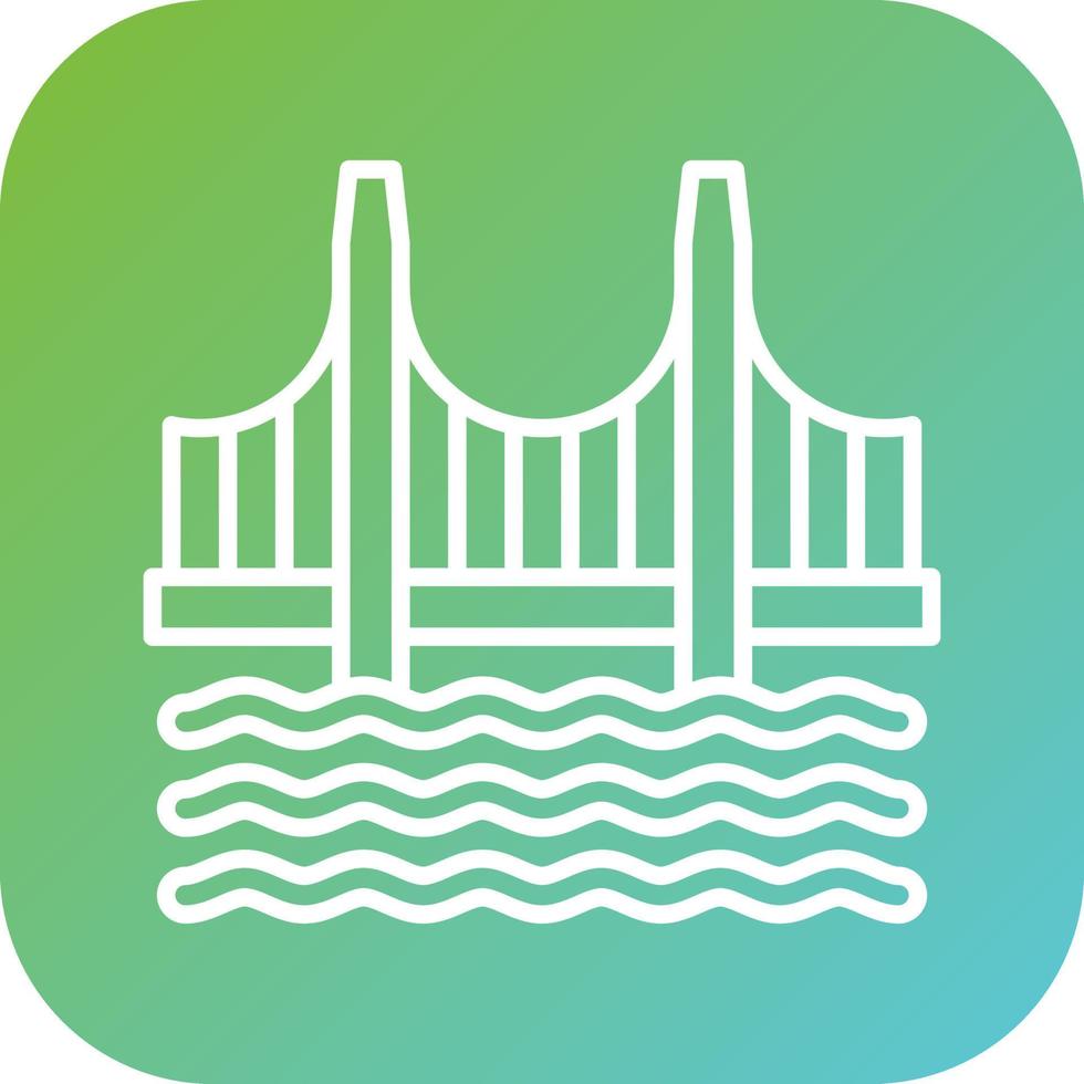 Golden Gate Bridge Vector Icon Style