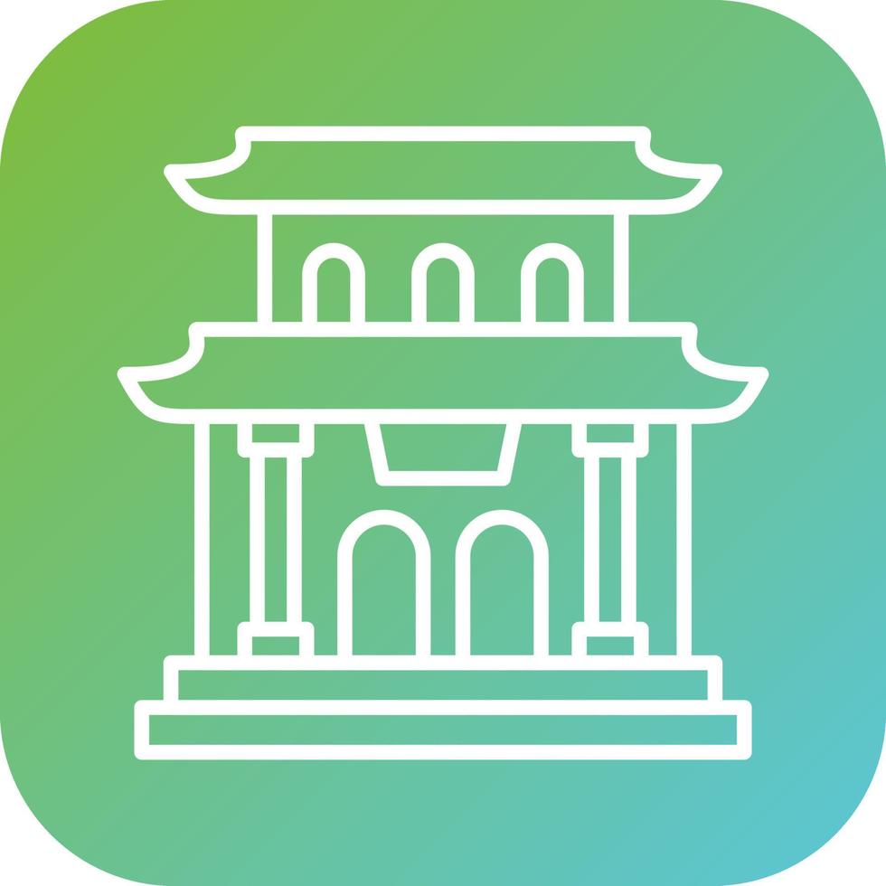 Pagoda Vector Icon Style