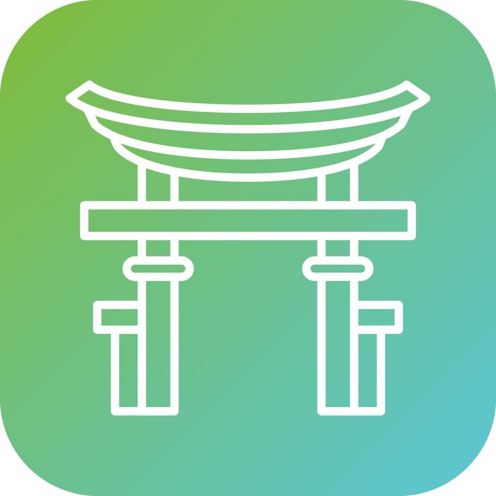 Torii Gate Vector Icon Style