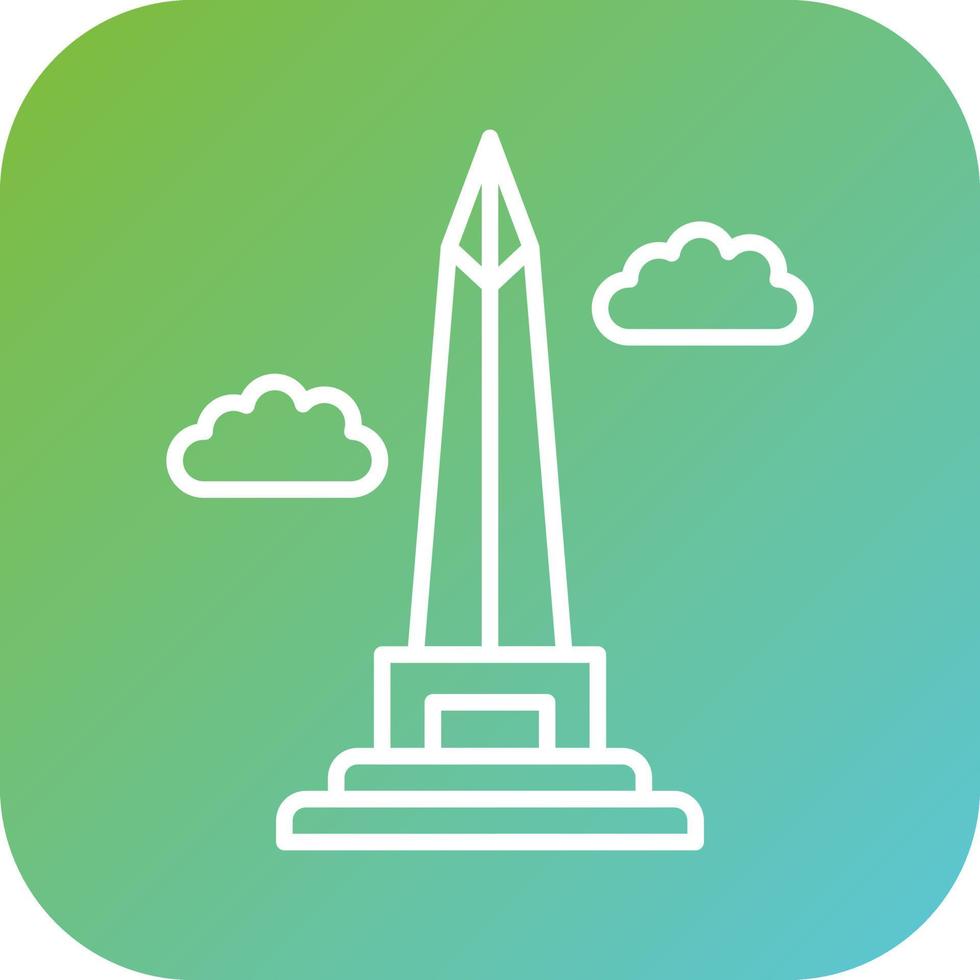 Obelisk Of Buenos Aires Vector Icon Style