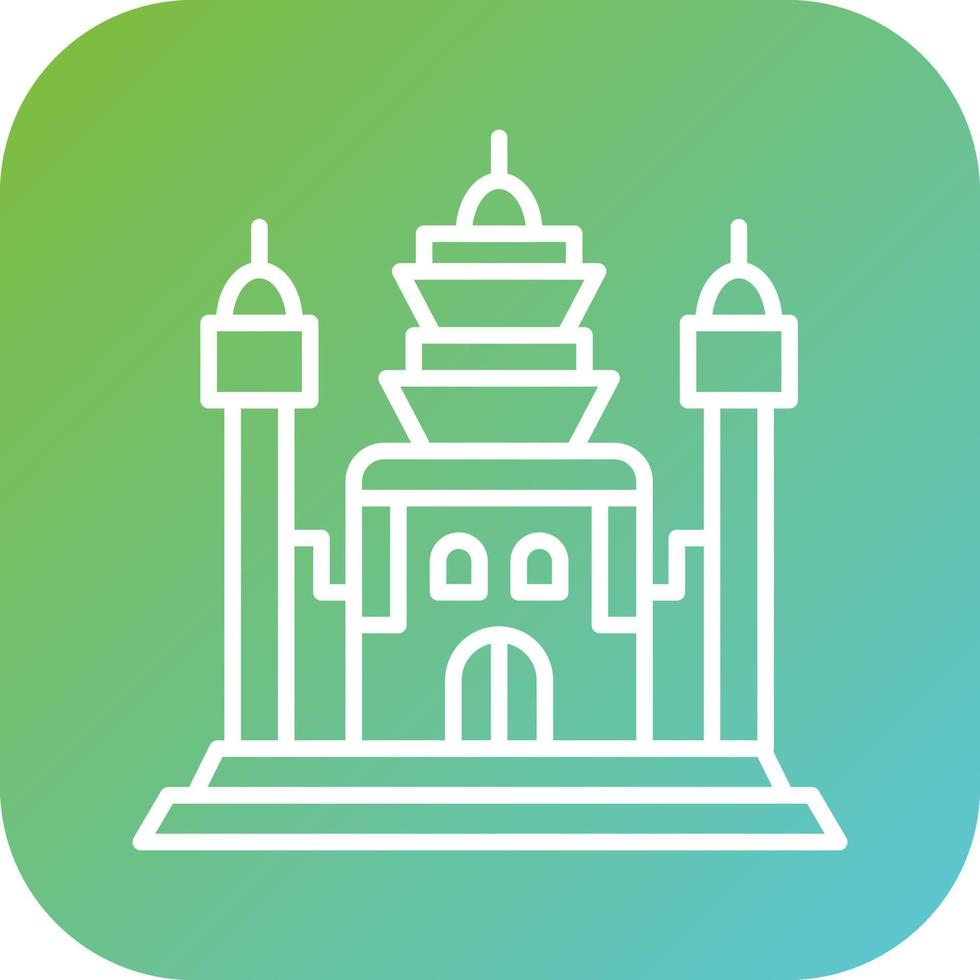 Angkor Wat Vector Icon Style