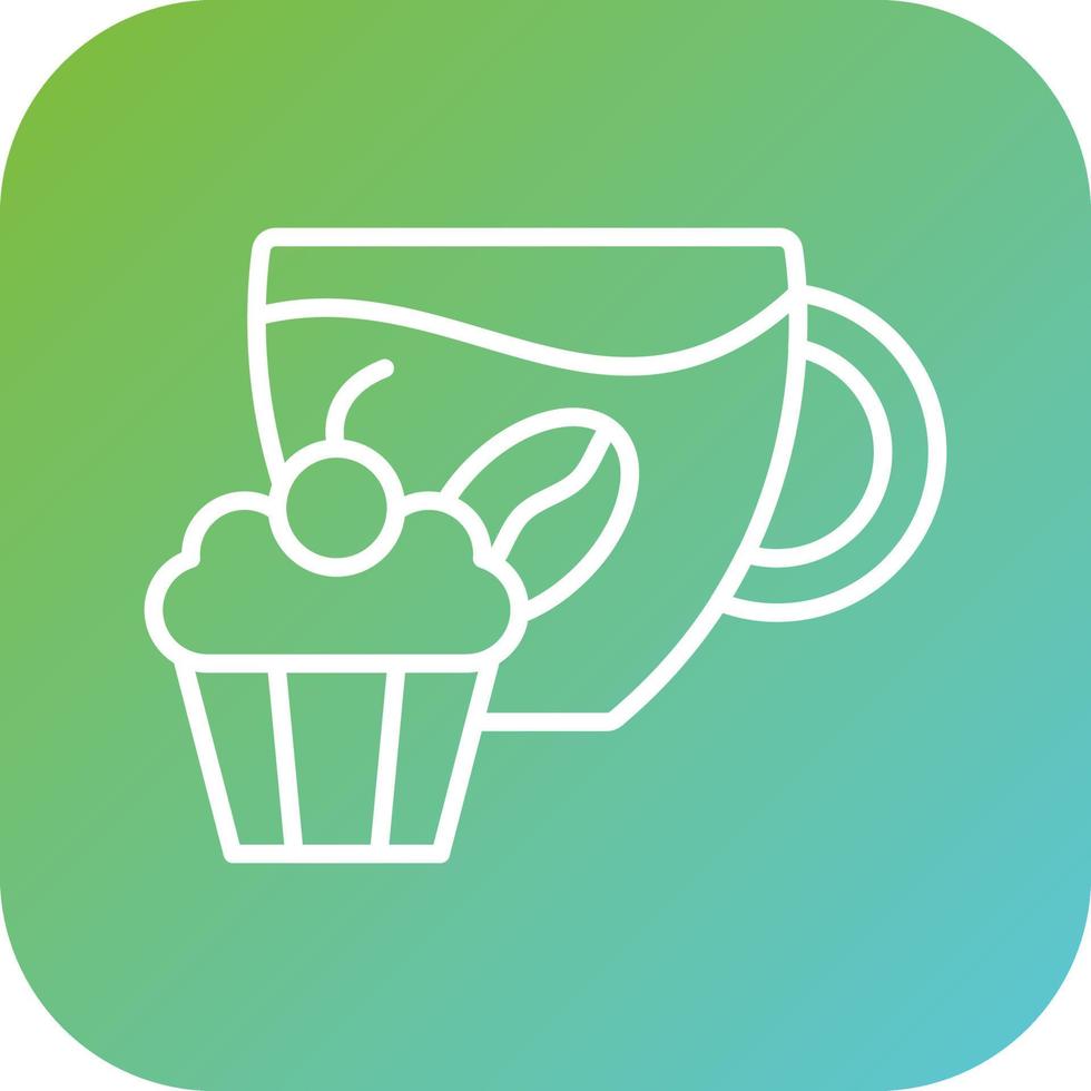 Coffee Muffin Vector Icon Style