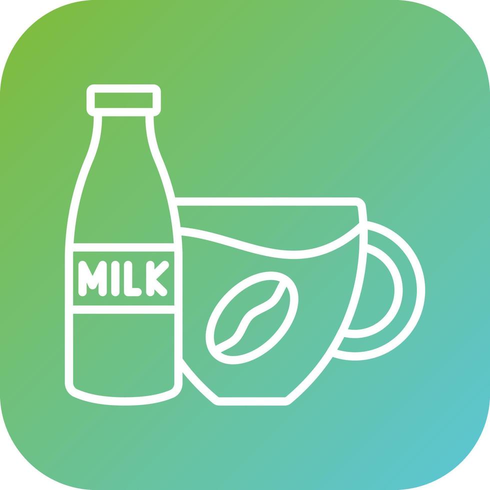 Coffee Milk Vector Icon Style