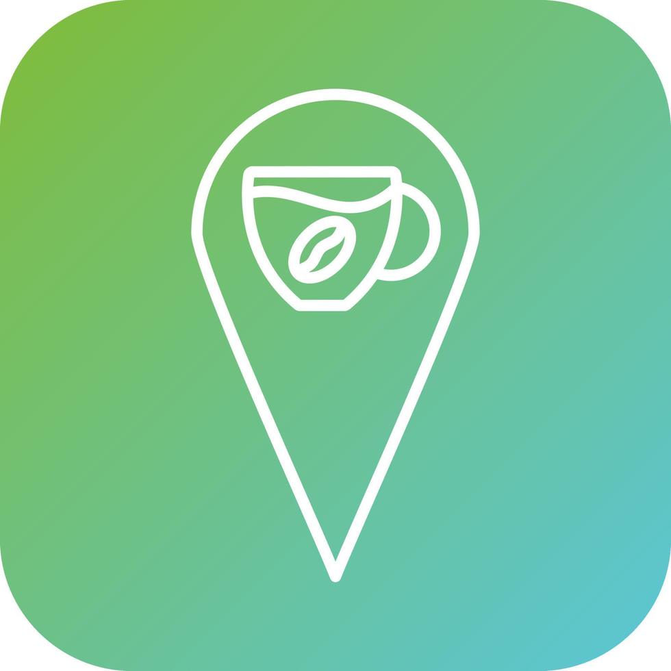 Cafe Location Vector Icon Style