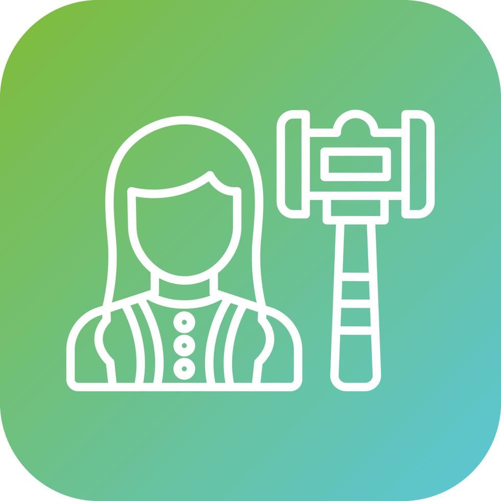 Judge Female Vector Icon Style