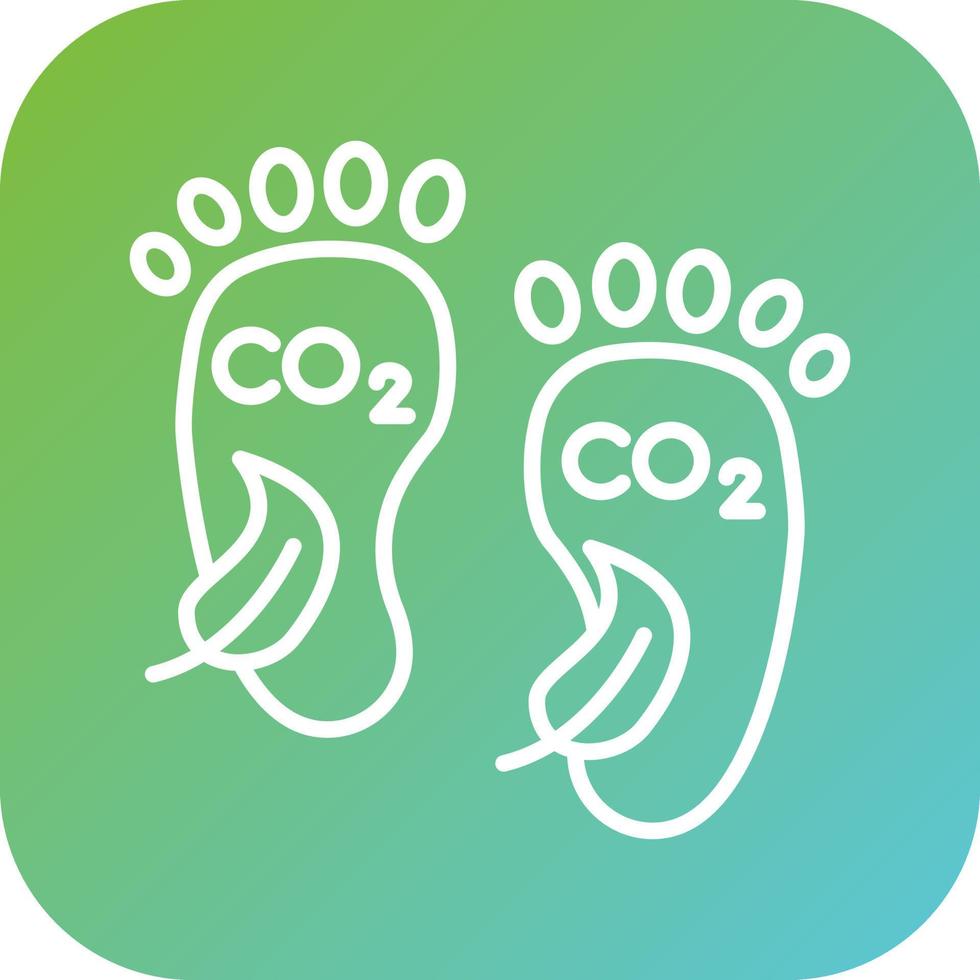 Carbon Footprint Vector Icon Style