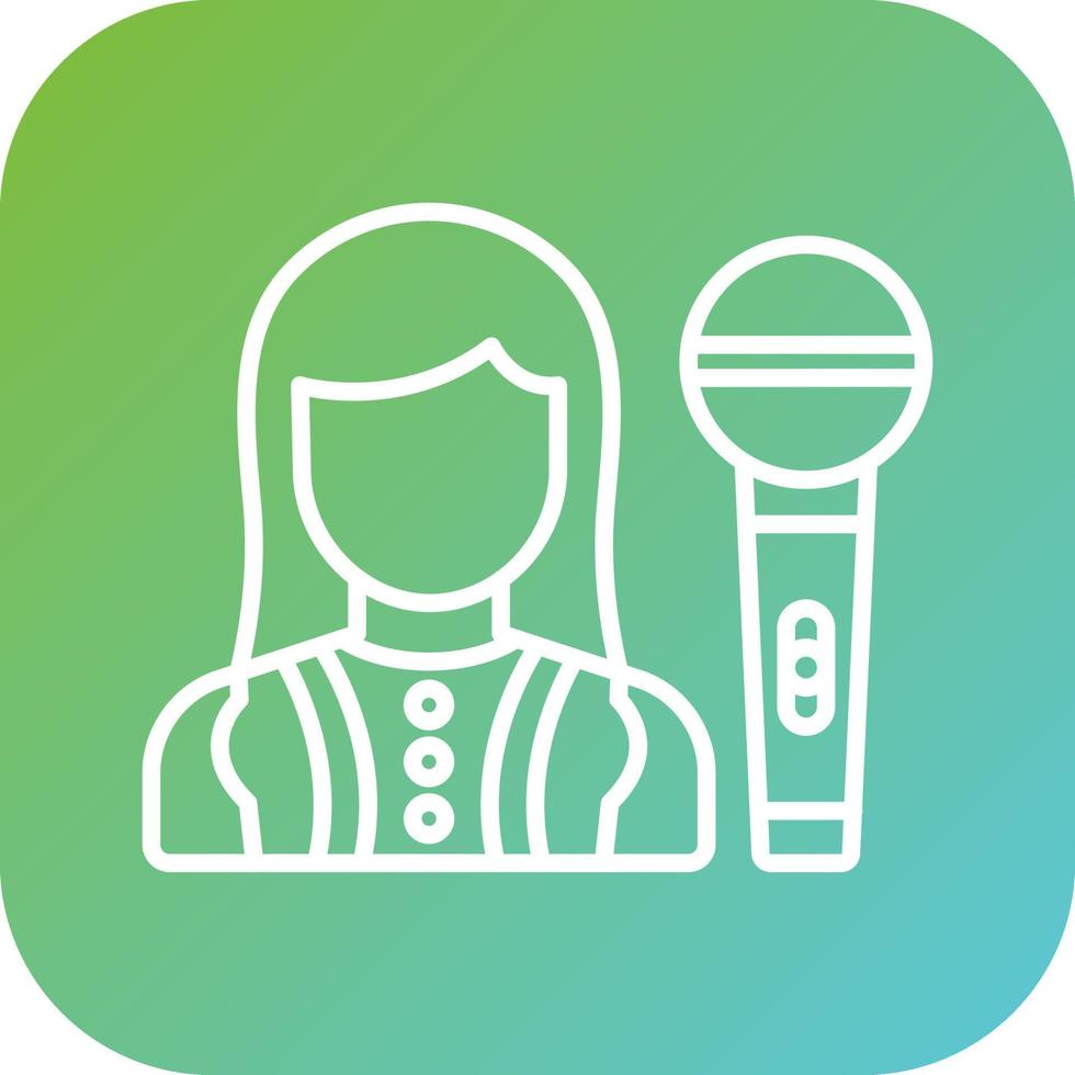 Host Female Vector Icon Style