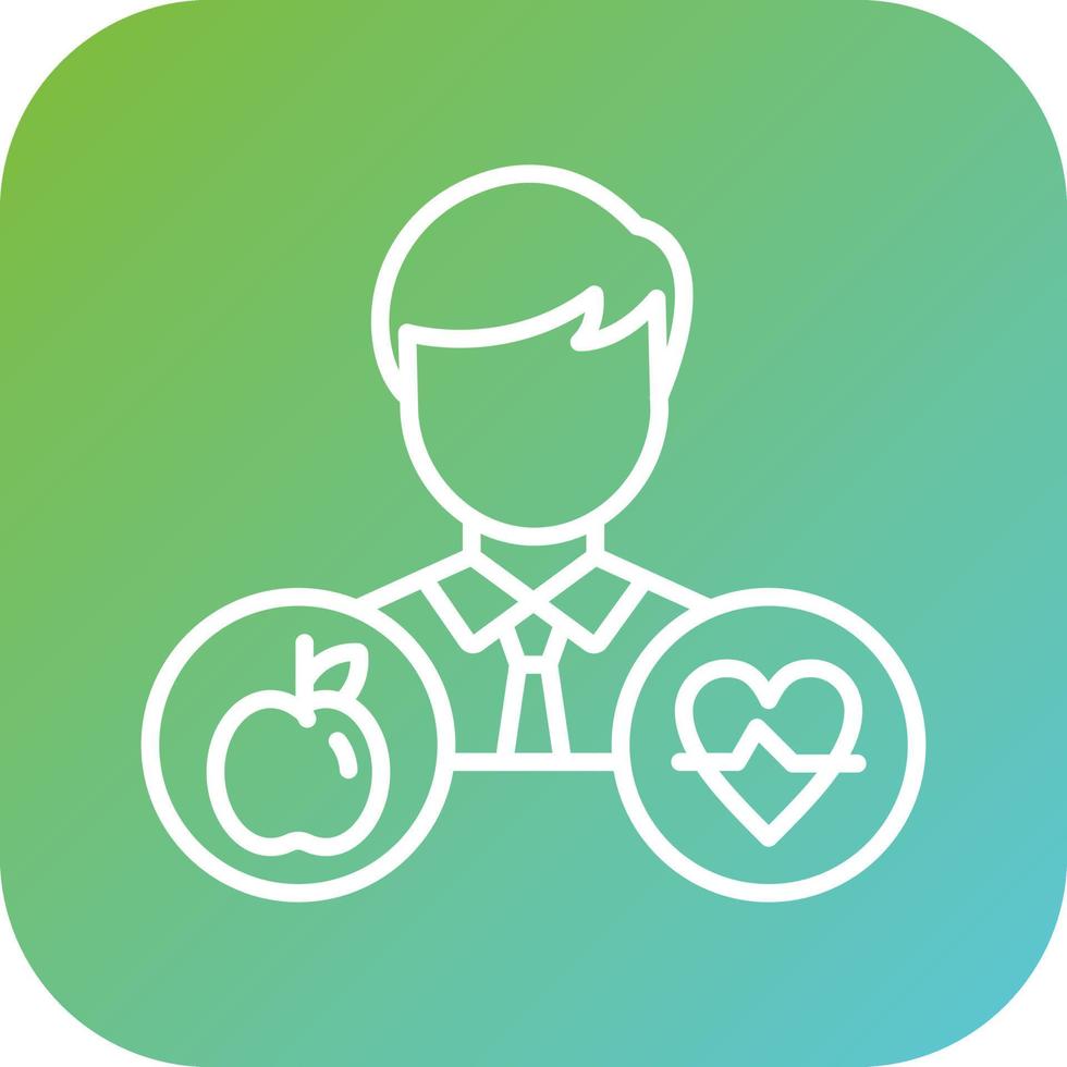 Healthy Lifestyle Vector Icon Style