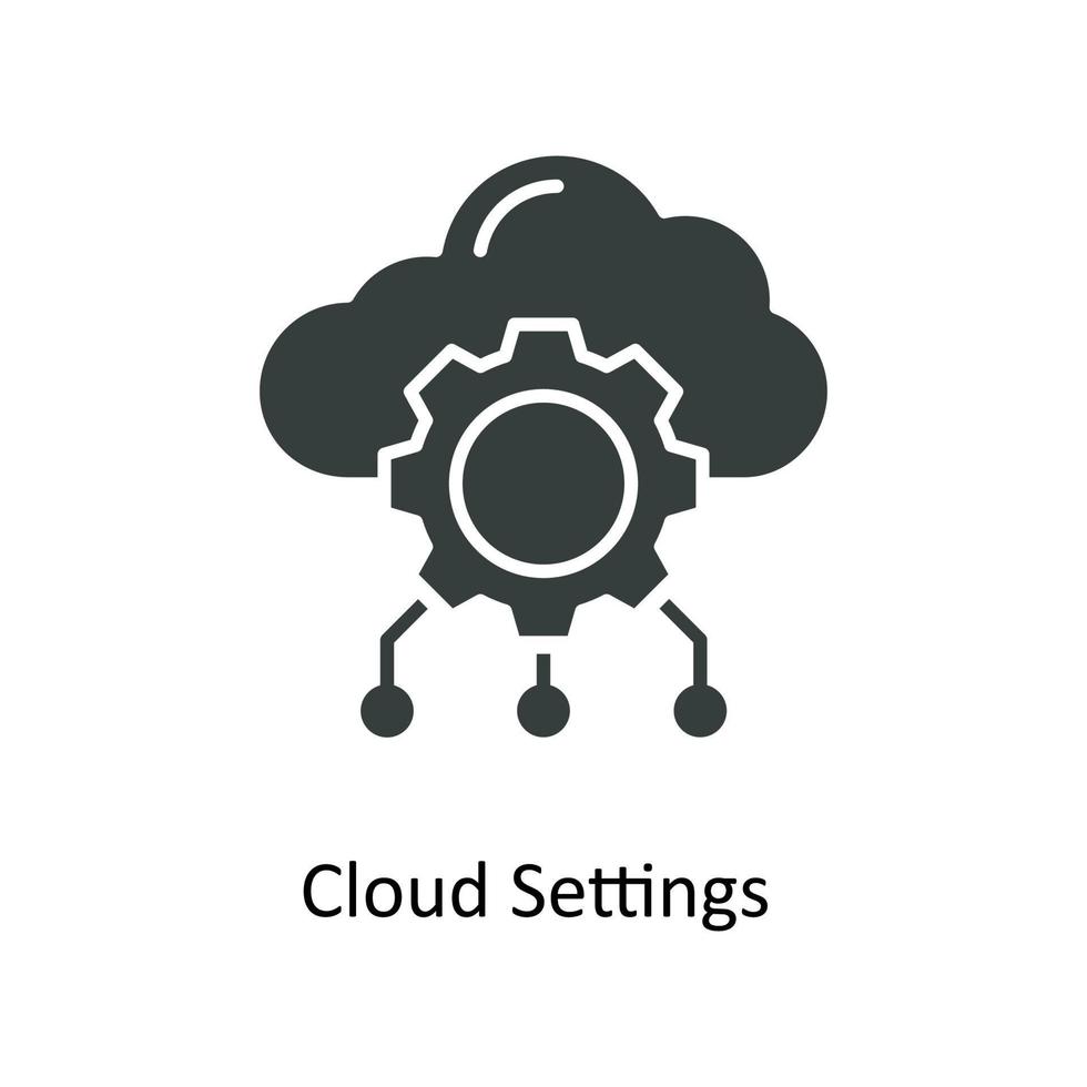 Cloud Settings Vector  Solid Icons. Simple stock illustration stock