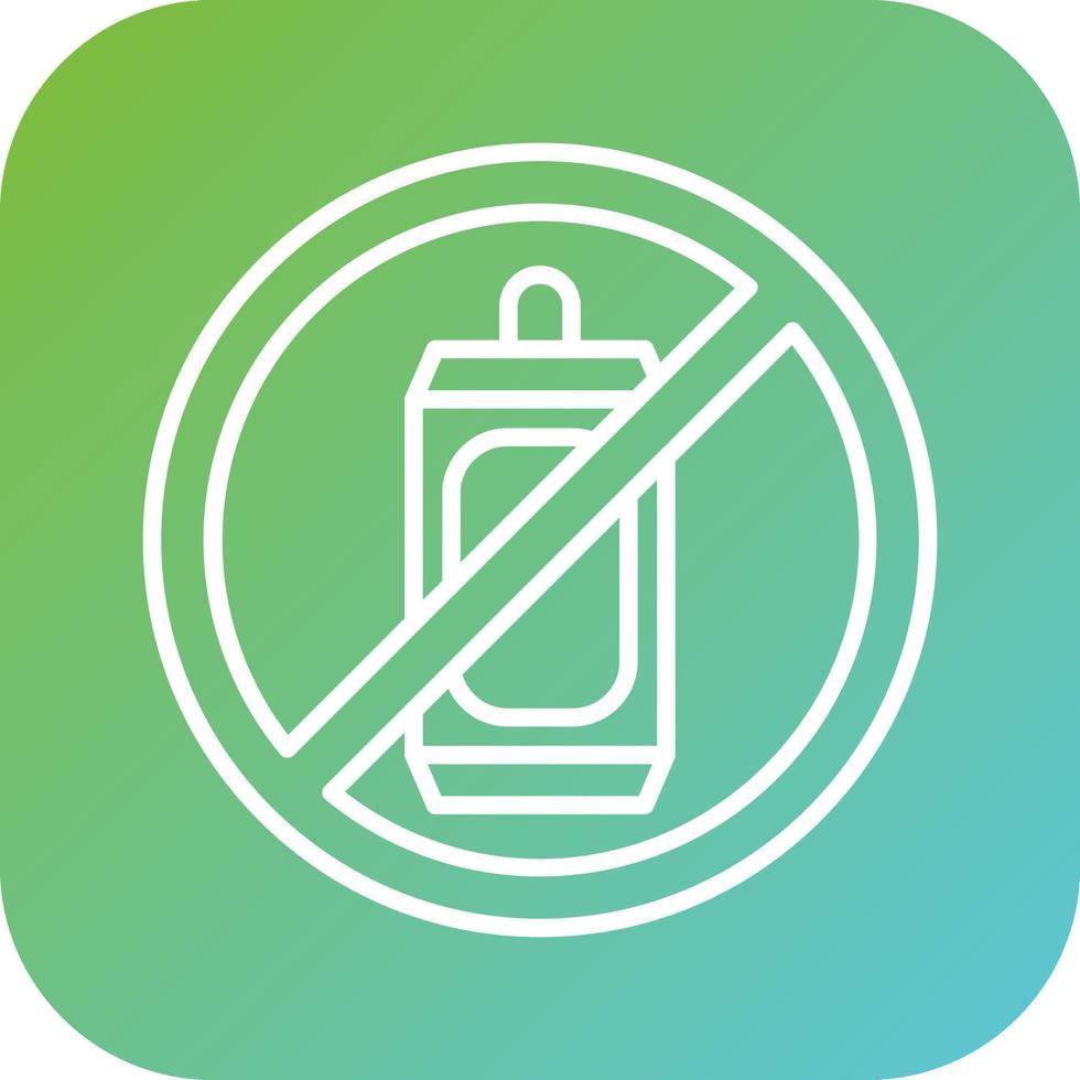No Liquid Calories Vector Icon Style