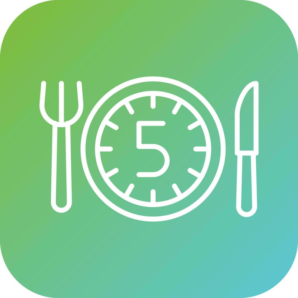 5 Meals A Day Vector Icon Style
