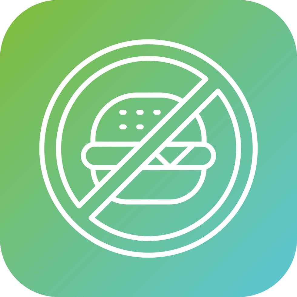 No Junk Food Vector Icon Style
