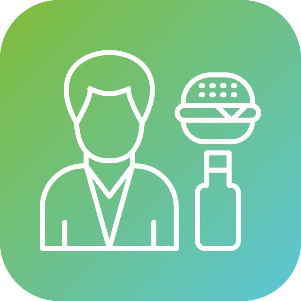 Bad Eating Habits Vector Icon Style