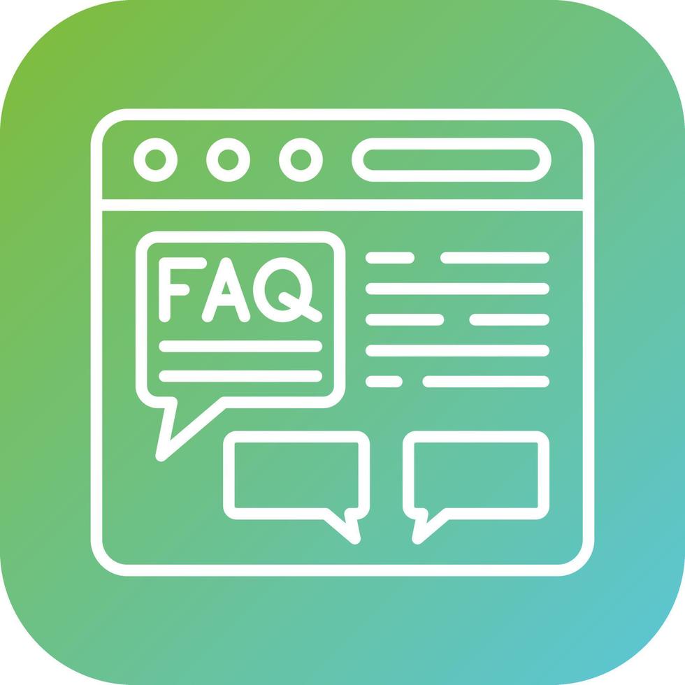 FAQ Vector Icon Style